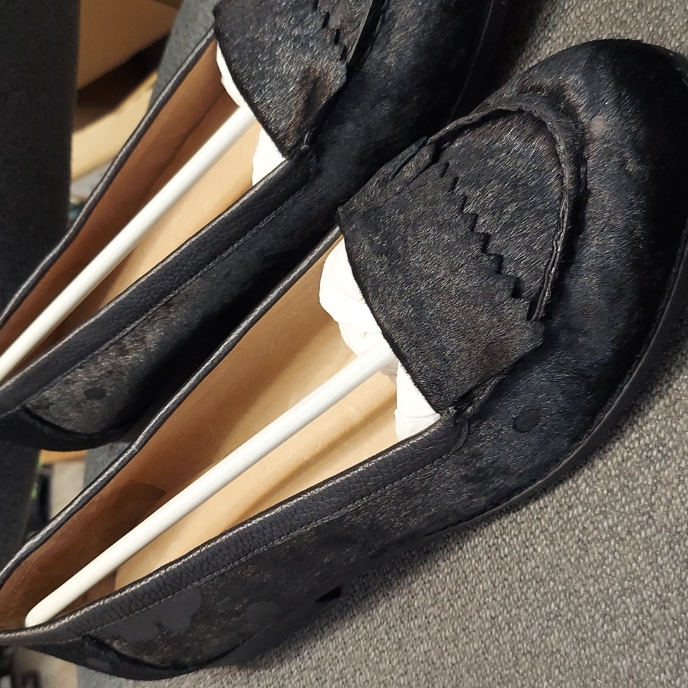 NEW Womens FIEL Rowley Black horsehair Loafers size 10 Retail $295